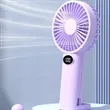 Mini Portable USB Rechargeable Handheld Fan With Hook | https://www.bestnamebadges.com
