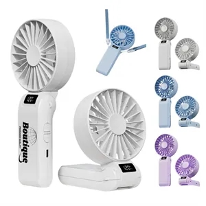Small Portable Handheld Fan Neck Mounted With Display