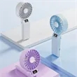 Small Portable Handheld Fan Neck Mounted With Display | https://www.bestnamebadges.com