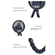Portable Mini Handheld Electric Fan With Flexible Tripod | https://www.bestnamebadges.com