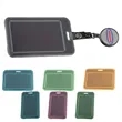 Portable Transparent Card Holder With Retractable Reel | https://www.bestnamebadges.com