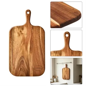 Acacia Wood Cutting Board W/ Handle