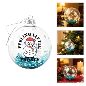 Full Color Glass Christmas Ball Ornament Holiday Decor