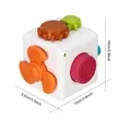Teethable Baby Toy 6 in 1 Activity Cube Sensory Teether | https://www.bestnamebadges.com