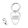 Guitar Pick Keychain Stainless Steel | https://www.bestnamebadges.com