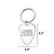 Guitar Pick Keychain Stainless Steel | https://www.bestnamebadges.com