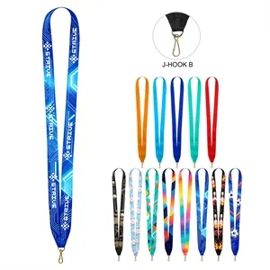 3/4" Full Color Dye Sublimated Award & Medal Ribbon Lanyard