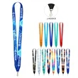 3/4" Full Color Dye Sublimated Award & Medal Ribbon Lanyard | https://www.bestnamebadges.com