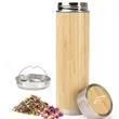 Portable Bamboo Tea Infuser Vacuum Water Bottle | https://www.bestnamebadges.com