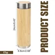 Portable Bamboo Tea Infuser Vacuum Water Bottle | https://www.bestnamebadges.com