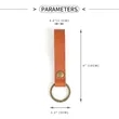 Custom PU Leather Wrist Strap Keychain With Metal Ring | https://www.bestnamebadges.com