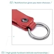 Custom PU Leather Wrist Strap Keychain With Metal Ring | https://www.bestnamebadges.com