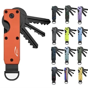 Compact Metal Organizer Pocket Key Holder With Clip