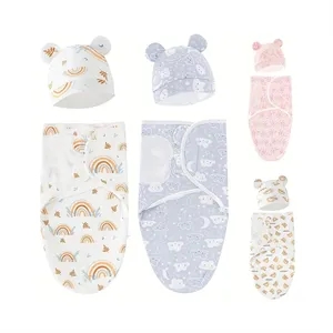 Baby Swaddle Blanket Sleep Sack  with hat