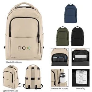 Hudson Leatherette Laptop Backpack | https://www.bestnamebadges.com
