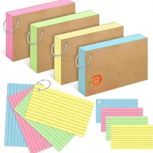 4x6 Inch Double-Sided Lined Index Notepad with Ring Binder