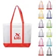 Large Two Tone Non Woven Shopping Tote Bag 15.7"x4"x15" | https://www.bestnamebadges.com