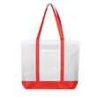 Large Two Tone Non Woven Shopping Tote Bag 15.7"x4"x15" | https://www.bestnamebadges.com