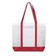 Large Two Tone Non Woven Shopping Tote Bag 15.7"x4"x15" | https://www.bestnamebadges.com