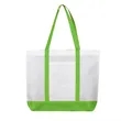 Large Two Tone Non Woven Shopping Tote Bag 15.7"x4"x15" | https://www.bestnamebadges.com
