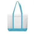 Large Two Tone Non Woven Shopping Tote Bag 15.7"x4"x15" | https://www.bestnamebadges.com