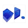 Stackable Clear Plastic Building Block Piggy Bank For Child | https://www.bestnamebadges.com