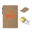 Button-Style Kraft Paper Sticky Notes Set with Pen | https://www.bestnamebadges.com