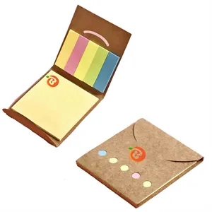 Creative Cartoon Sticky Notepad with Kraft Paper Cover