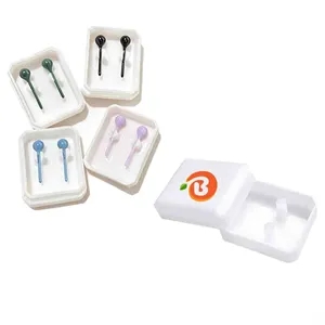 Small White Earring Storage Box with Lid