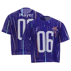 Full-Color Crew Neck Mesh Football Jersey
