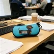 Full Color Soft Neoprene Sunglasses Case W/ Carabiner Clip | https://www.bestnamebadges.com