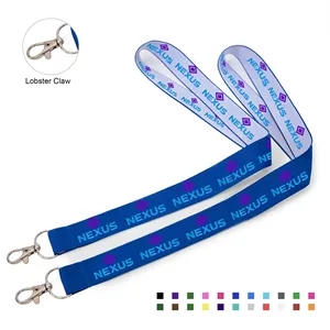 1" Woven ID Badges Lanyard W/ Lobster Clasp
