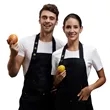 13 oz. Canvas Kitchen Apron w/ Buttons & 2 front pockets | https://www.bestnamebadges.com