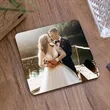 3.75 Inch Square Cork Back Photo Coasters | https://www.bestnamebadges.com