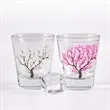 Cherry Blossom Color Changing Glass Cup | https://www.bestnamebadges.com