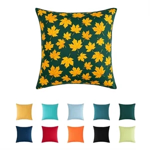 Full Color Outdoor Waterproof Throw Pillow Cover 17.7"x17.7"