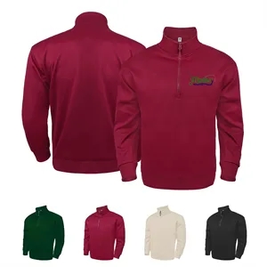 Men's Full Color Soft Quarter Zip Pullover Sweatshirt