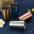 Disposable 304 Stainless Steel Juice Beer Cup | https://www.bestnamebadges.com