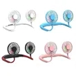 Neckband Mini Fan w/USB Rechargeable | https://www.bestnamebadges.com