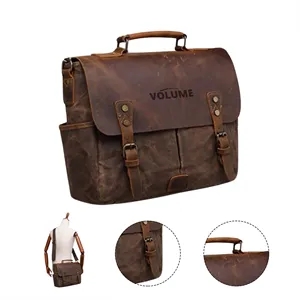Simple retro crazy horse leather bag