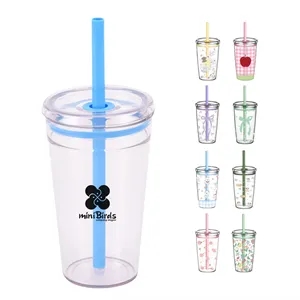 2025 New 450ml Tritan Straw Cup