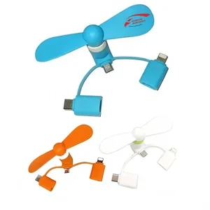 Portable 3-In-1 Lightning Type-C Micro-Usb Mini Fan