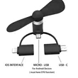 Portable 3-In-1 Lightning Type-C Micro-Usb Mini Fan | https://www.bestnamebadges.com