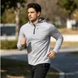 Polyester Quarter Zipper Mens Athletic Hoodie | https://www.bestnamebadges.com