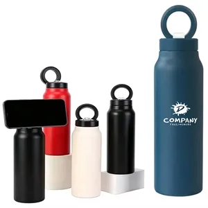 24oz.Insulated Water Bottle With Magnetic Phone Holder