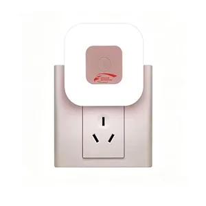 Square Night Light With Large Button And Direct-Plug Socket