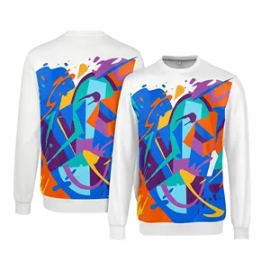 Custom Fully Sublimated Pullover Crew Neck Sweatshirt