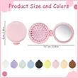 Foldable Compact Hair Brush With Mirror | https://www.bestnamebadges.com