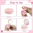 Foldable Compact Hair Brush With Mirror | https://www.bestnamebadges.com