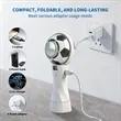 Custom Soccer Ball Handheld Cooling Fan With Digital Display | https://www.bestnamebadges.com